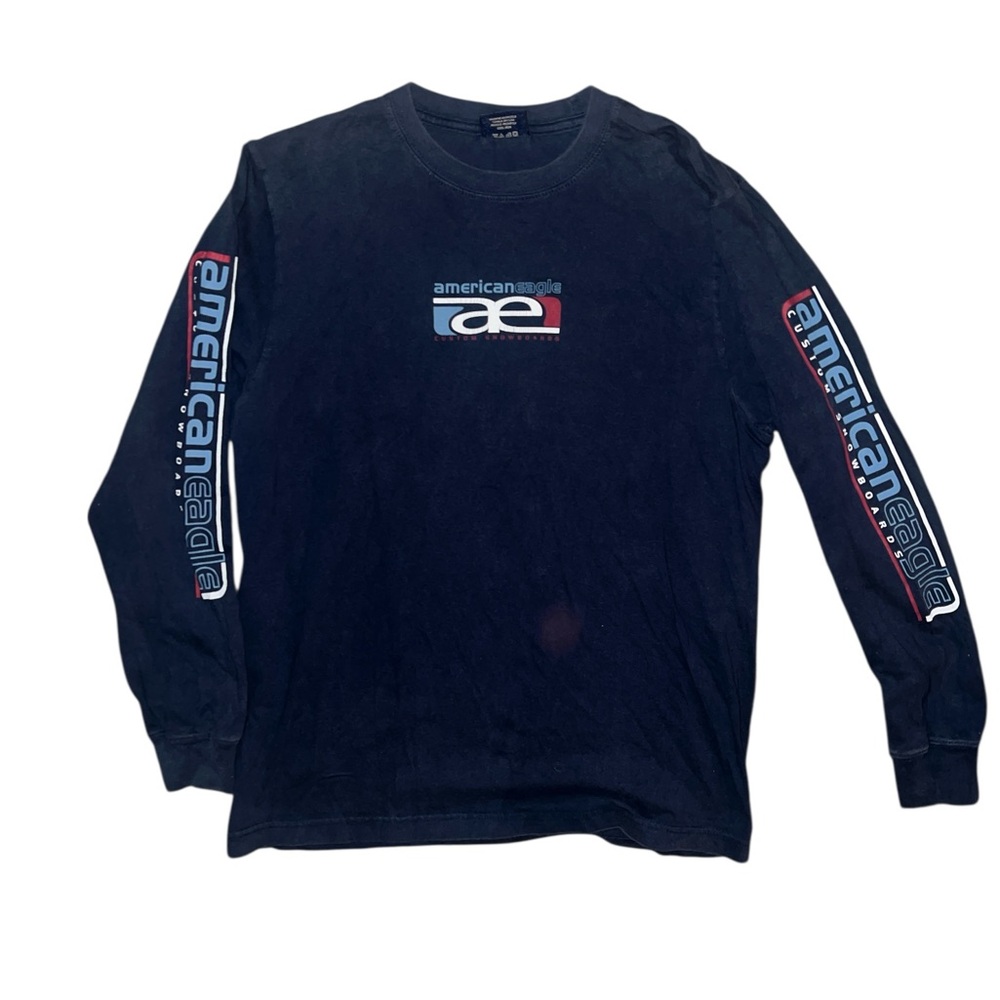 AMERICAN EAGLE OUTFITTERS | MENS LONG SLEEVE CREW NECK GRAPHIC TEE SMALL